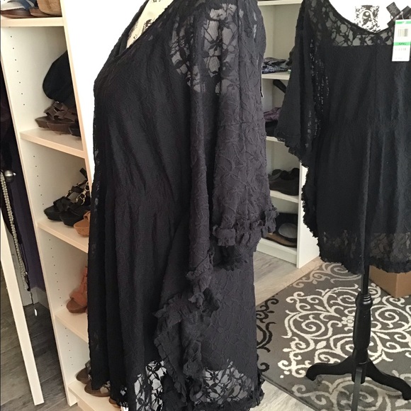 Style and Company 2 Piece Lace Top Black L - Picture 5 of 7